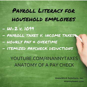 Payroll Literacy for household employees