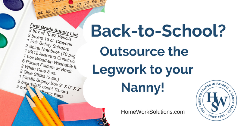 Nanny Help with Back To School Shopping and Planning