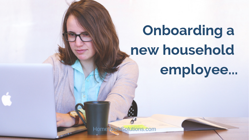 Onboarding a new household employee